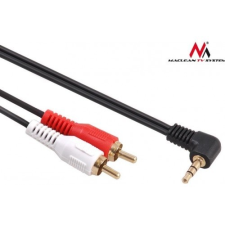 Maclean Jack hajlított fejű 90 fokos - 2 RCA kábel 3m (MCTV-825) kábel és adapter