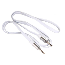 Maclean MCTV-694W Sztereó Jack flat kábel 1m (3.5mm jack apa - 3.5mm jack apa) kábel és adapter