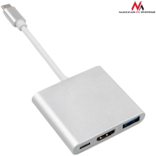 Maclean USB-C - HDMI, USB 3.0, USB-C átalakító adapter (MCTV-840) kábel és adapter