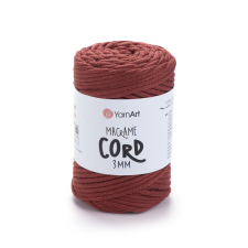  MACRAME CORD zsinór fonal, 3mm - Rozsda - 785 rövidáru