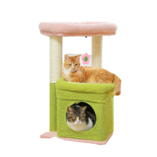  Macskafa, többrétegű kialakítás, megkarcolva a szilárd faoszlop, AMT0179pk, mint kép macskabútor