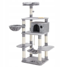  Macskafa torony 164 cm, világosszürke macskabútor