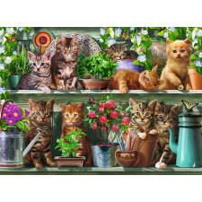 Macskák a polcon puzzle 500 darabos puzzle, kirakós