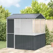  Madárkalitka Antracit 215x78x200 cm Galvanizált Acél madár kalitka