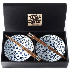MADE IN JAPAN Blue Dragonfly Tálkészlet pálcikákkal, 400 ml, 2 db konyhai eszköz