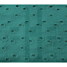  Madeira hímzésű pamutanyag - Türkízzöld dekorációs kellék