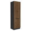  Magas szekrény, okapi dió/fekete, MENZO 60 DK-210 2F