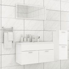  Magasfényű fehér forgácslap fürdőszobai bútorszett fürdőszoba bútor