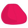  Magenta Babzsák Puff Huzat