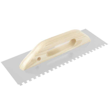 Magg Rozsdamentes acél simító fogazott 480x130mm, fog 10mm (080114) kőműves és burkoló szerszám