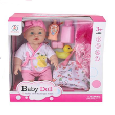 Magic Toys Baby Dolls újszülött baba fürdőszettel, kétféle változatban baba