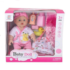 Magic Toys Baby Dolls újszülött baba fürdőszettel, kétféle vátozatban baba