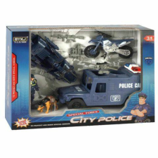 Magic Toys City Police nagy rendőrségi akció játékszett járművekkel és figurákkal autópálya és játékautó