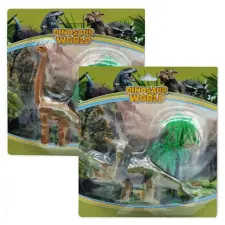 Magic Toys Dino World: Triceratops vagy Brachiosaurus figura fával játékfigura