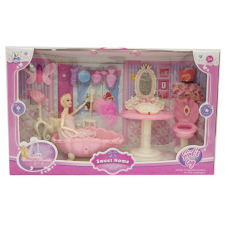 Magic Toys Divatbaba fürdőszobával és kiegészítőkkel baba