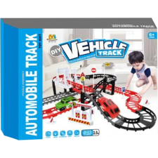 Magic Toys DIY Összeszerelhető elemes 2.5m-es autópálya kiegészítőkkel autópálya és játékautó
