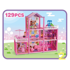 Magic Toys Építsd magad! babaház babával és kiegészítőkkel 129db-os játékszett babaház