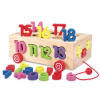 Magic Toys Fa számos formaillesztő húzható kocsi