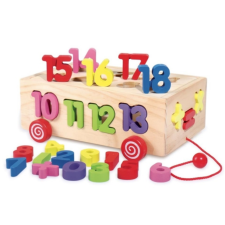 Magic Toys Fa számos formaillesztő húzható kocsi formabedobó