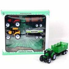 Magic Toys Farm traktor különböző pótkocsival 3 db-os szett autópálya és játékautó