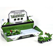 Magic Toys Hátrahúzós katonai teherautó 1:55 kétféle változatban autópálya és játékautó