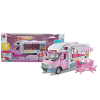 Magic Toys Hátrahúzós Pink Food Truck kisautó funkcióval 1/28