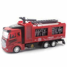 Magic Toys Hátrahúzós tűzoltó kisautó 20 cm autópálya és játékautó