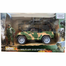 Magic Toys Katonai Jeep figurával és kiegészítőkkel autópálya és játékautó