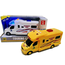 Magic Toys Lendkerekes lakókocsi fénnyel és hanggal 19cm kétféle változatban autópálya és játékautó