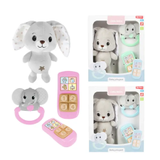 Magic Toys Little Stars plüss nyuszi csörgővel és telefonnal többféle változatban 1db plüssfigura