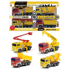 Magic Toys Munkagépek 4db-os szett autópálya és játékautó