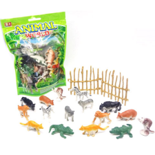 Magic Toys Nagy csomag vadállatok figura kerítéssel játékfigura