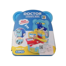 Magic Toys Orvosi játékszett kék macis tárolóban kiegészítőkkel orvosos játék