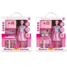 Magic Toys Pink konyha babával, fénnyel és hanggal kétféle változatban konyhakészlet