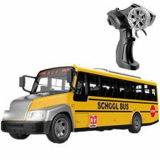 Magic Toys RC távirányítós iskolabusz fénnyel és akkumulátorral 40 cm autópálya és játékautó