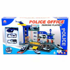 Magic Toys Rendőrkapitányság parkolóházzal és járművekkel autópálya és játékautó