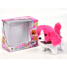 Magic Toys Rózsaszín sétáló plüss kutya hanggal plüssfigura