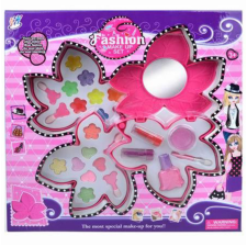 Magic Toys Smink készlet falevél formájú emeletes tartóban pasztell színekkel szépségszalon