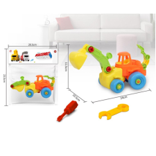 Magic Toys Színes szétszerelhető gurulós munkagép autópálya és játékautó