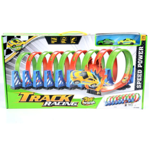 Magic Toys Track Racing szuper hurok versenypálya két hátrahúzós kisautóval autópálya és játékautó