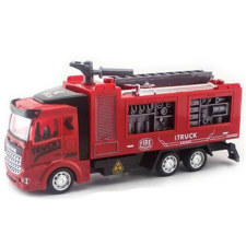Magic Toys Tűzoltó autó hátrahúzós meghajtással, fénnyel és hanggal 1/48 autópálya és játékautó