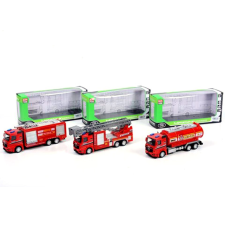 Magic Toys Tűzoltósági hátrahúzós teherautók háromféle változatban autópálya és játékautó
