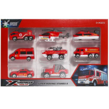 Magic Toys X-Fireproof tűzoltó kisautó szett 8db-os autópálya és játékautó