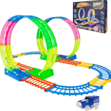 Magic Tracks autópálya LED-es kisautóval (BBJ) autópálya és játékautó
