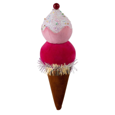  MagicHome Candy Line karácsonyi dekoráció, felfüggeszthető piros fagyi, 16 cm karácsonyi dekoráció