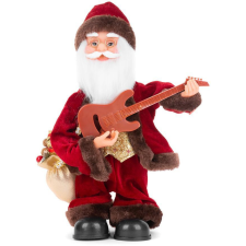 MagicHome karácsonyi dekoráció, Mikulás gitárral, 3x AAA, 35 cm, zenélő karácsonyi dekoráció
