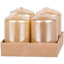  MagicHome karácsonyi gyertya, 4 x 6 cm, 4 db/csomag, pezsgőszínű, adventi gyertya