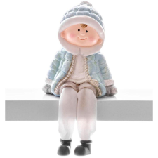  MagicHome karácsonyi szobor, Fiú, műgyanta 11 x 8 x 13 cm karácsonyi dekoráció