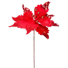 MagicHome karácsonyi virág, Poinsettia, piros, szár, virágméret: 31 cm karácsonyi dekoráció