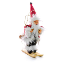 MagicHome MagicHome karácsonyi dekoráció, Mikulás sítalpon, felfüggeszthető, 18 cm karácsonyi dekoráció